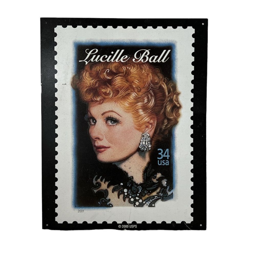 Lucille‎ Ball 34ct Stamp 2001 12"x16" Tin Sign